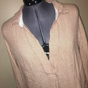 Free People Long Sleeve Striped Top Med